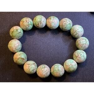 Unakite Jasper Gemstones Stretch Bracelet